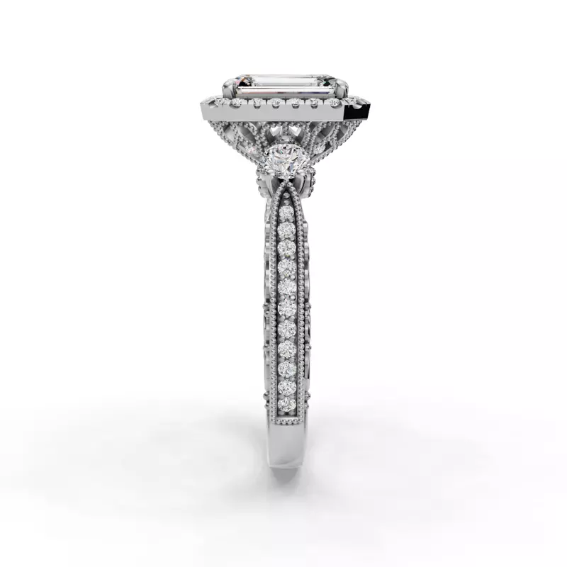 Platinum Winter Halo Engagement Ring