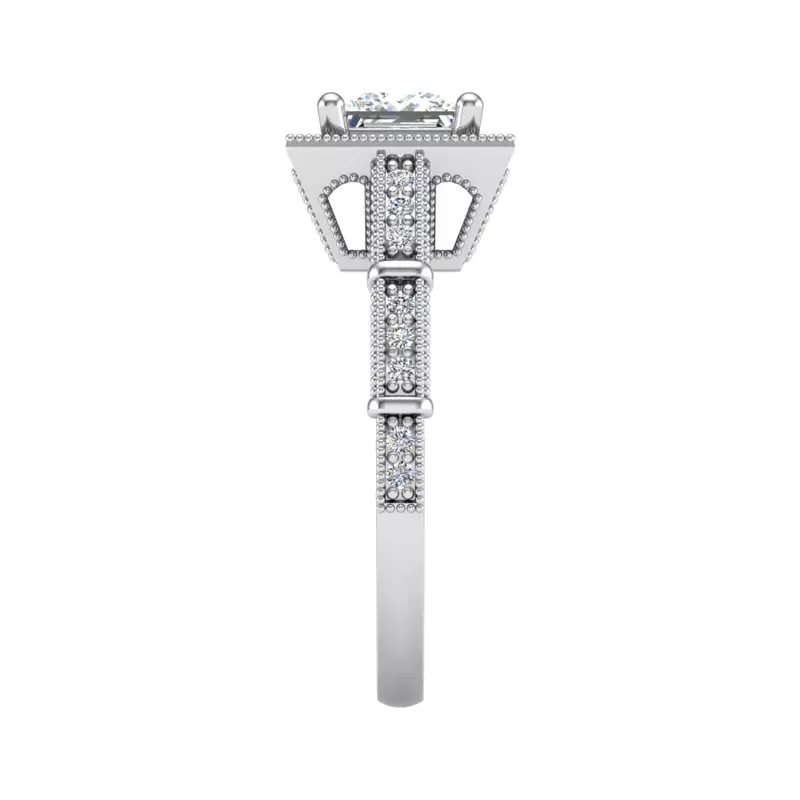18K White Gold Evie Halo Engagement Ring