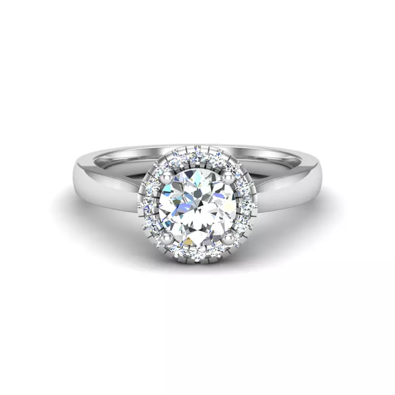 Platinum Gia Halo Engagement Ring
