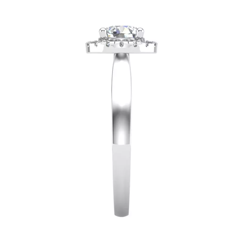 Platinum Gia Halo Engagement Ring