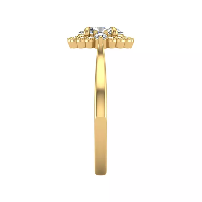 14K Yellow Gold Blair Halo Engagement Ring
