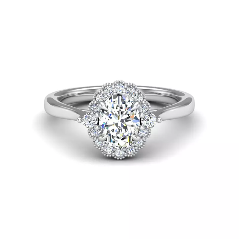 Platinum Blair Halo Engagement Ring