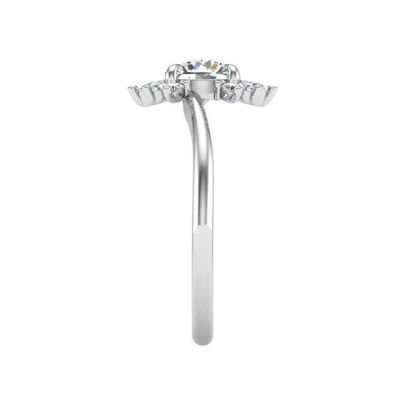 Platinum Tatum Half Halo Engagement Ring