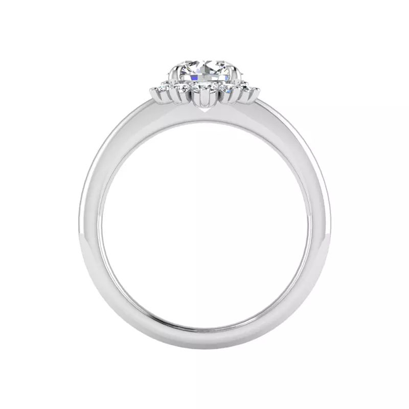 Platinum Tatum Half Halo Engagement Ring