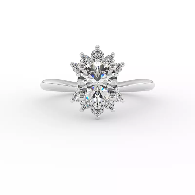 Platinum Tatum Half Halo Engagement Ring