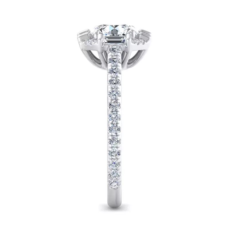 Platinum Destiny Halo Engagement Ring