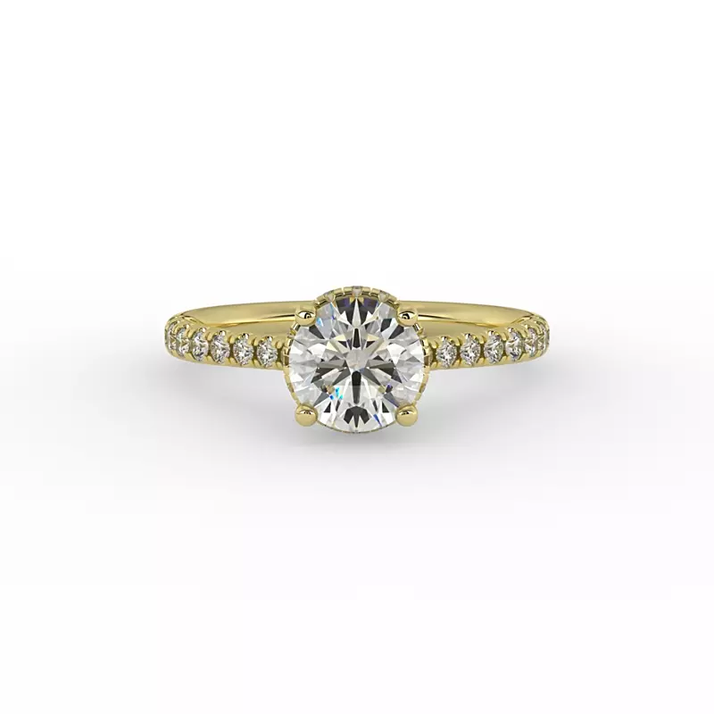Amora Hidden Halo Engagement Ring