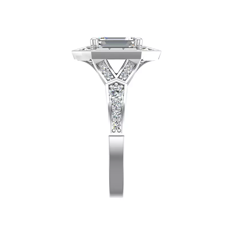 14K White Gold Elle Halo Engagement Ring