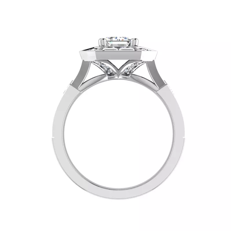 14K White Gold Elle Halo Engagement Ring