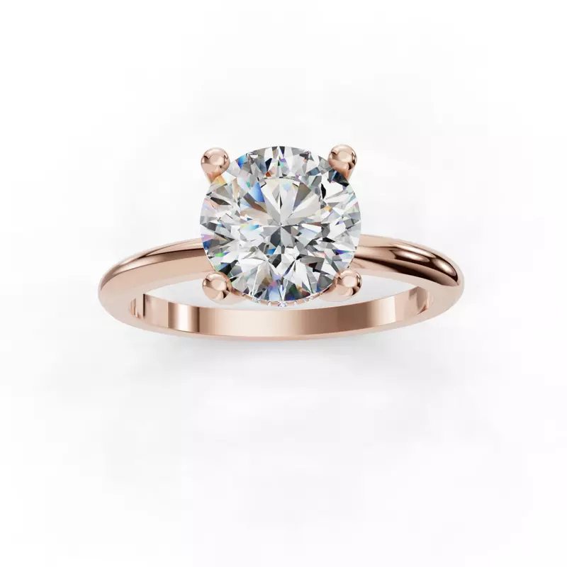 14K Rose Gold Savannah Hidden Halo Engagement Ring