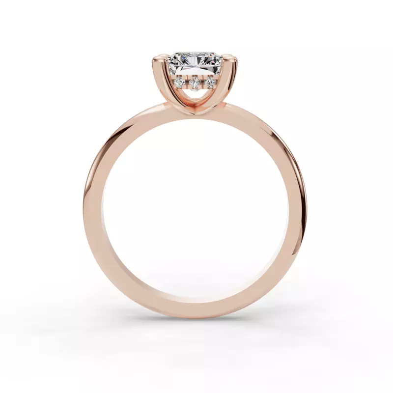 14K Rose Gold Savannah Hidden Halo Engagement Ring