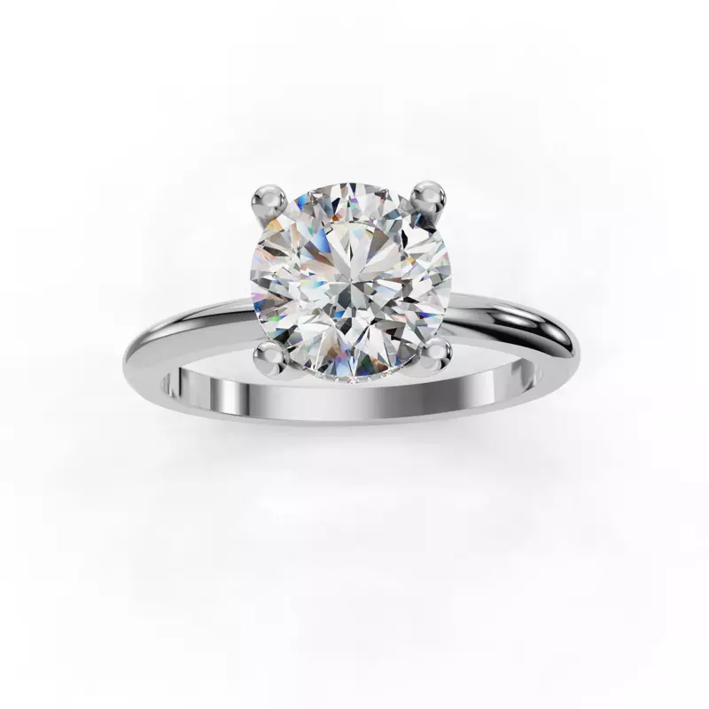 14K White Gold Savannah Hidden Halo Engagement Ring