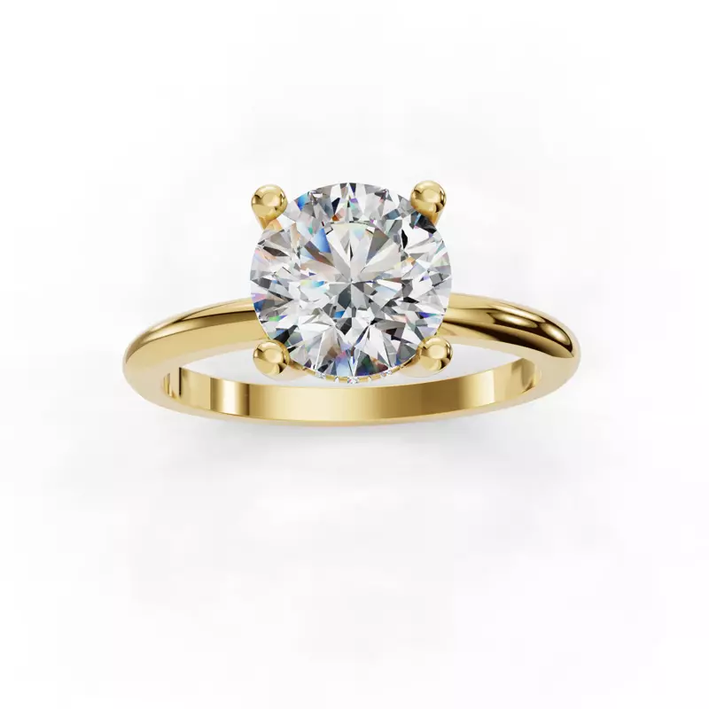 14K Yellow Gold Savannah Hidden Halo Engagement Ring