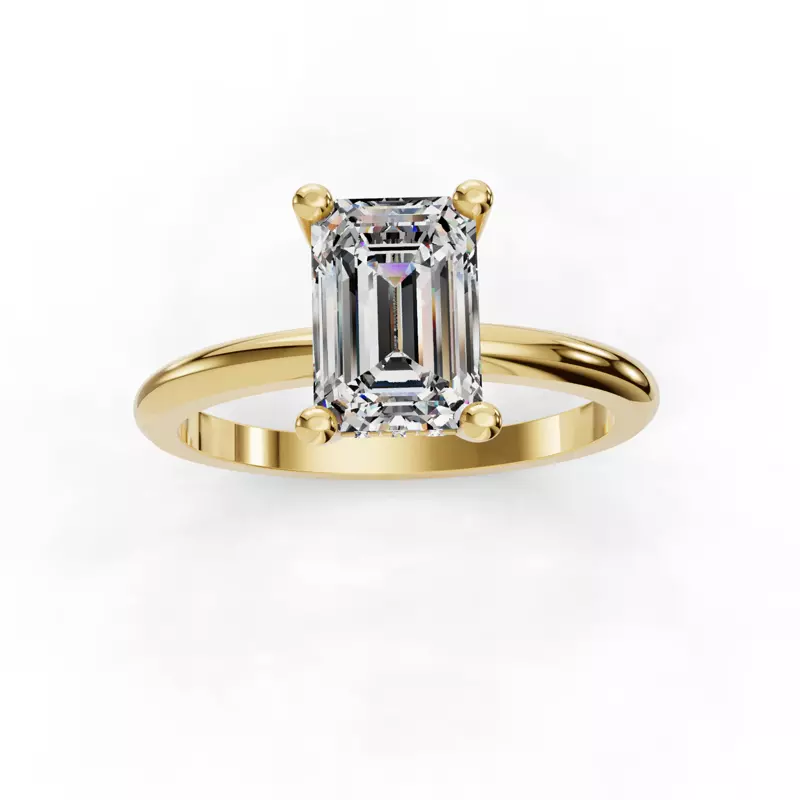 14K Yellow Gold Savannah Hidden Halo Engagement Ring