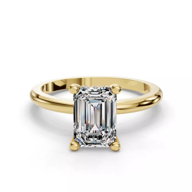 14K Yellow Gold Savannah Hidden Halo Engagement Ring