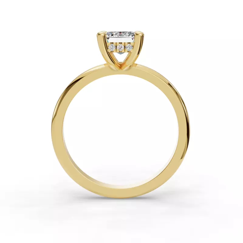 14K Yellow Gold Savannah Hidden Halo Engagement Ring