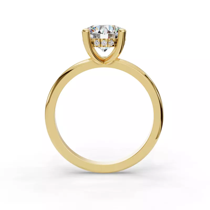 18K Yellow Gold Savannah Hidden Halo Engagement Ring
