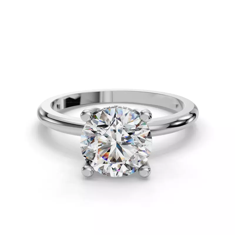 Platinum Savannah Hidden Halo Engagement Ring