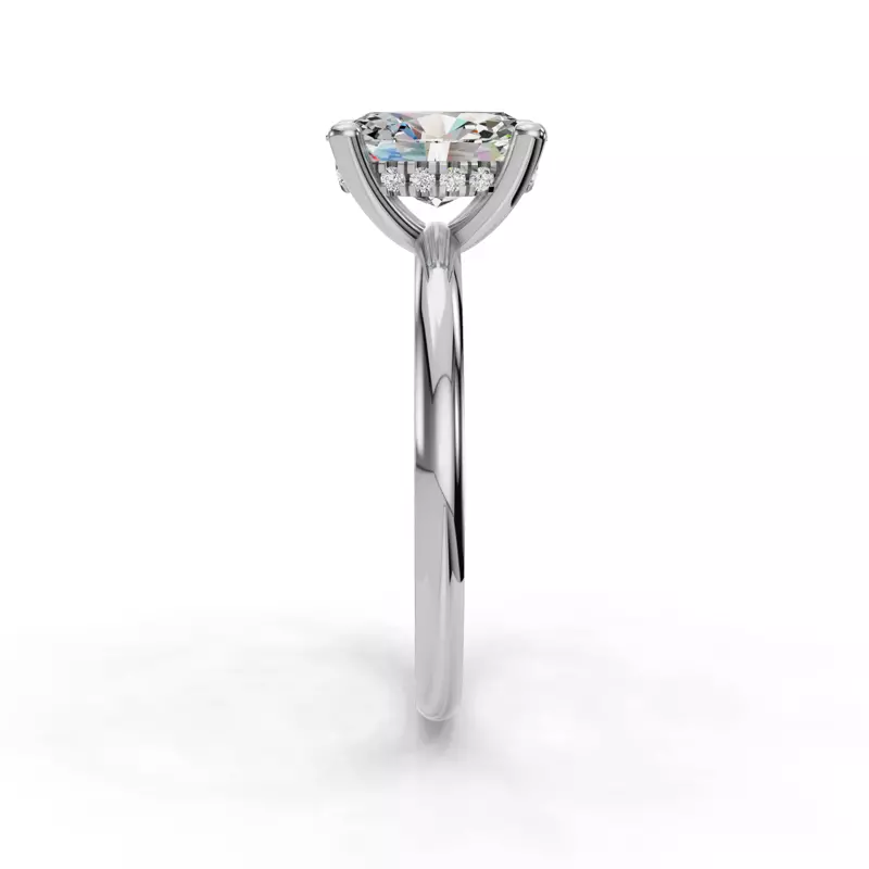Platinum Savannah Hidden Halo Engagement Ring