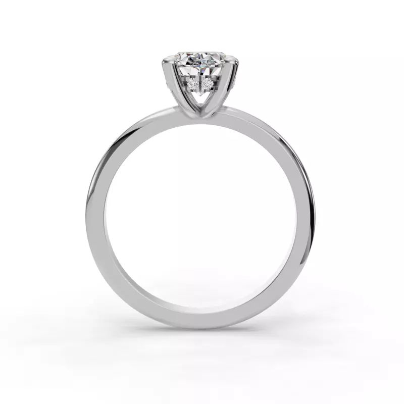 Platinum Savannah Hidden Halo Engagement Ring