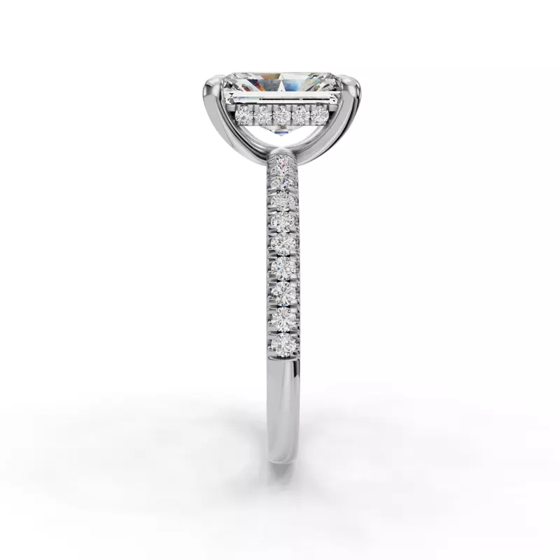 Platinum Gabriella Pavé Hidden Halo Engagement Ring