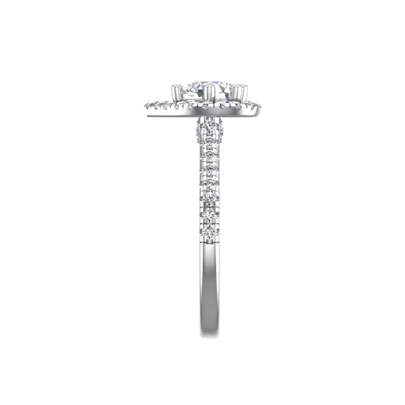 18K White Gold Tracy Halo Engagement Ring