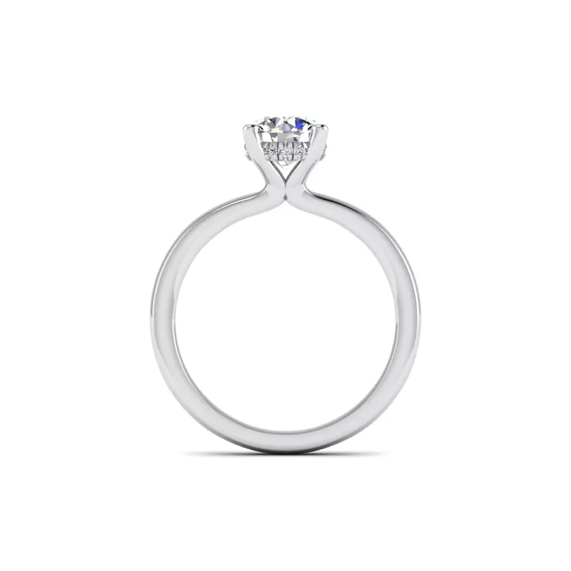 14K White Gold Sylvia Hidden Halo Engagement Ring