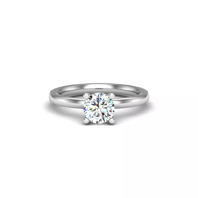 18K White Gold Sylvia Hidden Halo Engagement Ring
