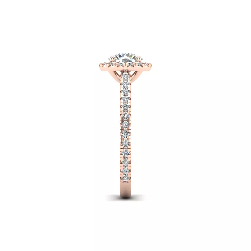 14K Rose Gold Alison Halo Engagement Ring