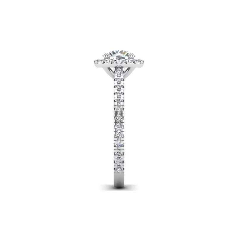 14K White Gold Alison Halo Engagement Ring