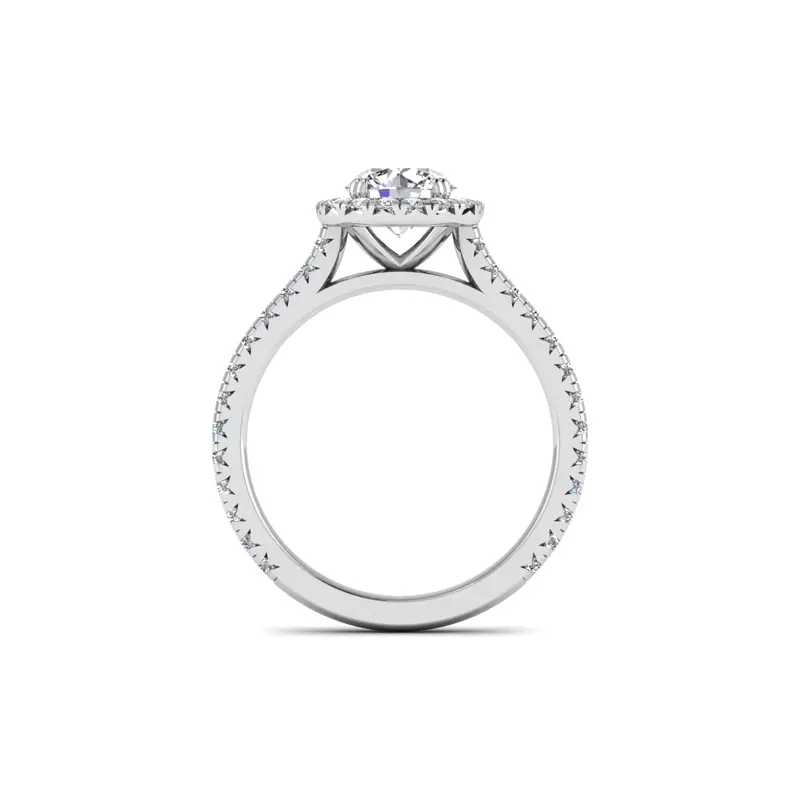 14K White Gold Alison Halo Engagement Ring