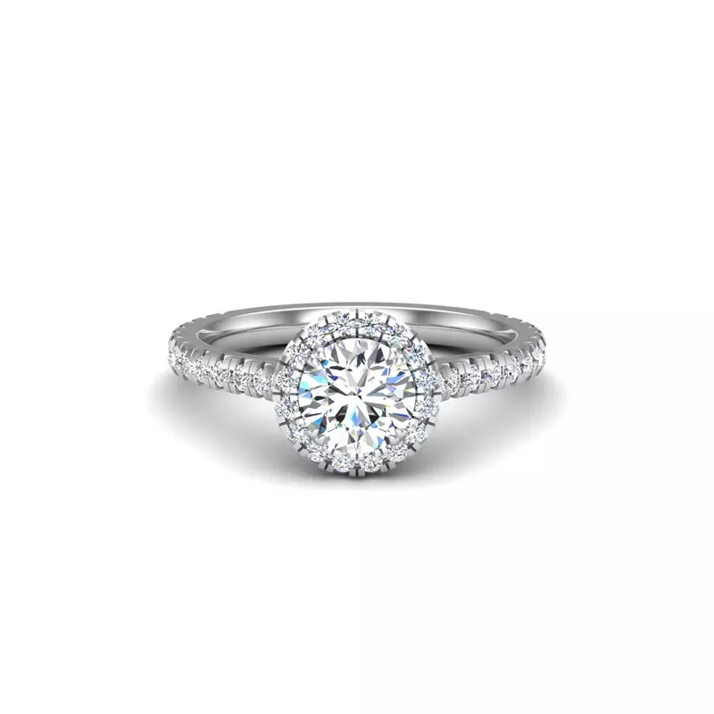 Platinum Alison Halo Engagement Ring