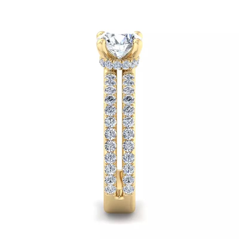 14K Yellow Gold Cassidy Hidden Halo Engagement Ring
