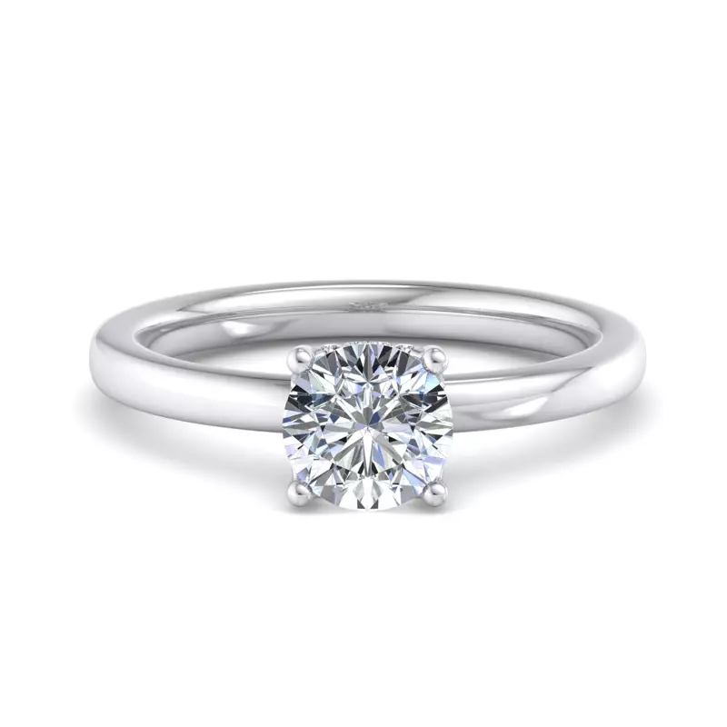 14K White Gold Analia Hidden Halo Engagement Ring