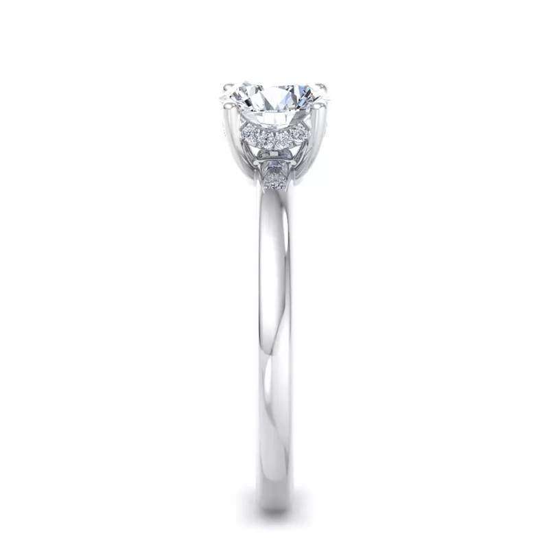 14K White Gold Analia Hidden Halo Engagement Ring