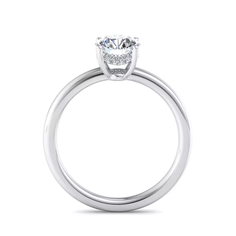 14K White Gold Analia Hidden Halo Engagement Ring