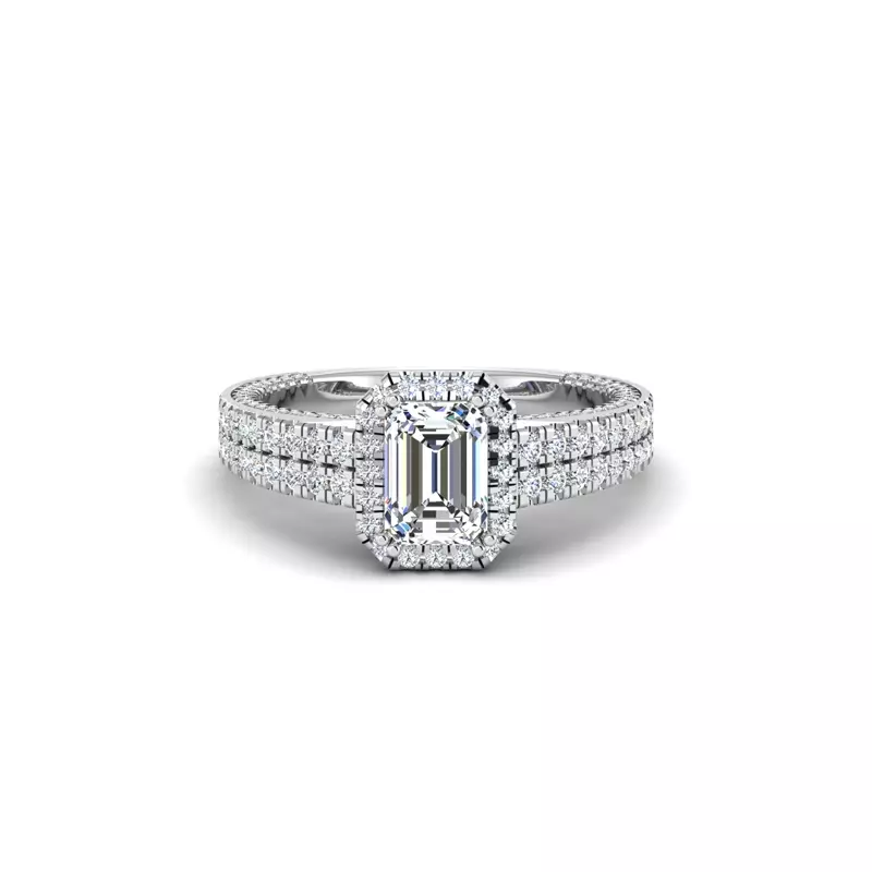 14K White Gold Anya Hidden Halo Engagement Ring