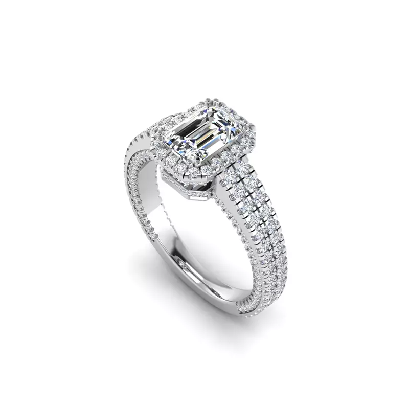 14K White Gold Anya Hidden Halo Engagement Ring