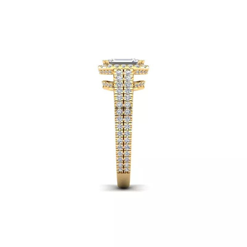 18K Yellow Gold Anya Hidden Halo Engagement Ring