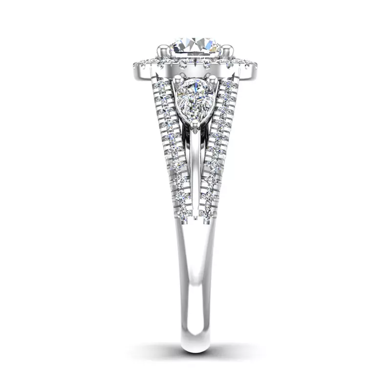 Platinum Mara Halo Engagement Ring