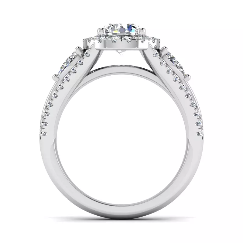 Platinum Mara Halo Engagement Ring