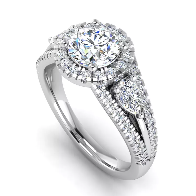 Platinum Mara Halo Engagement Ring