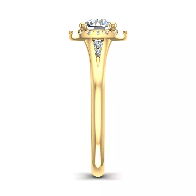 14K Yellow Gold Maryam Halo Engagement Ring