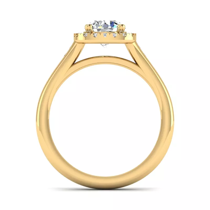 14K Yellow Gold Maryam Halo Engagement Ring