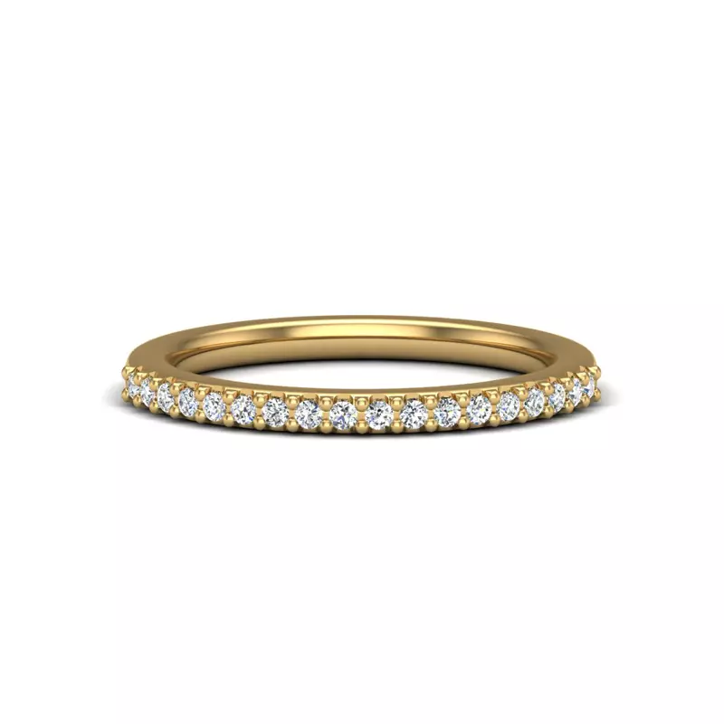 18K Yellow Gold Violet Pave Band
