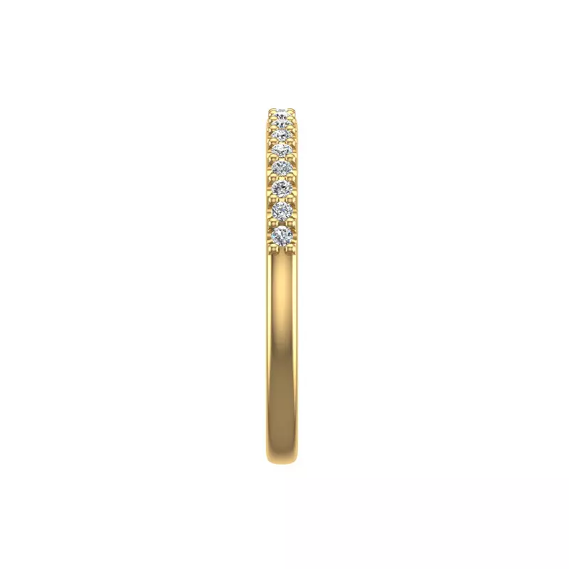 18K Yellow Gold Violet Pave Band