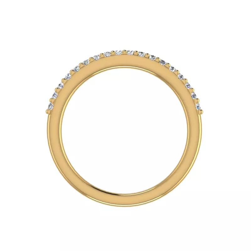 18K Yellow Gold Violet Pave Band
