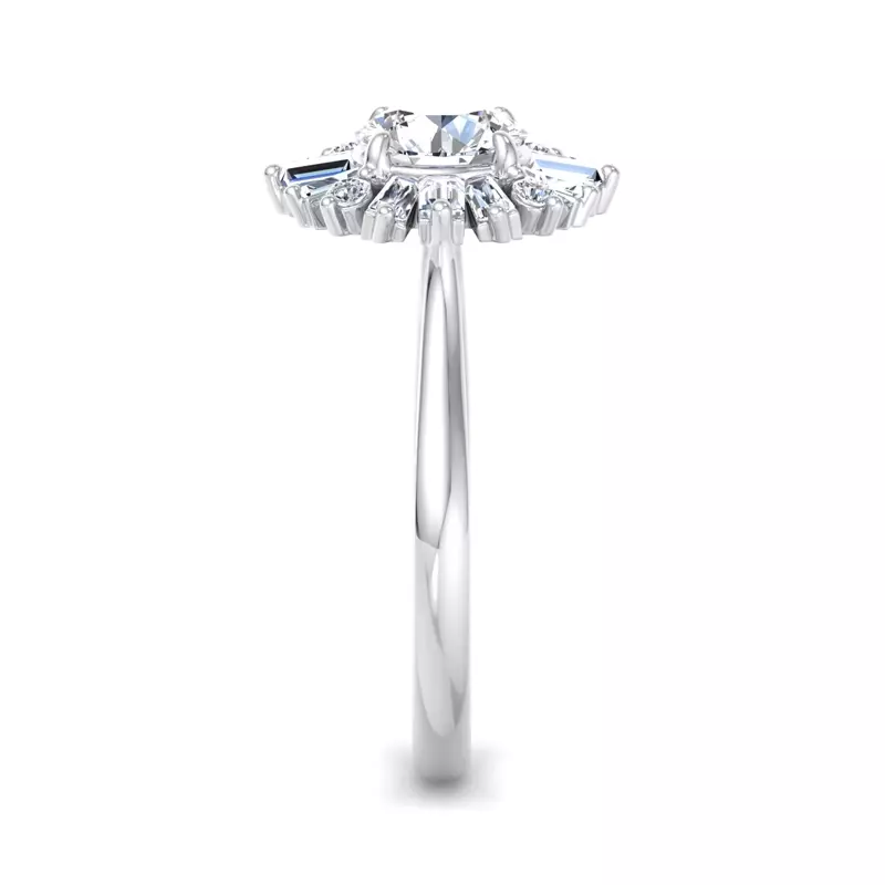 18K White Gold Orion Ballerina Halo Ring