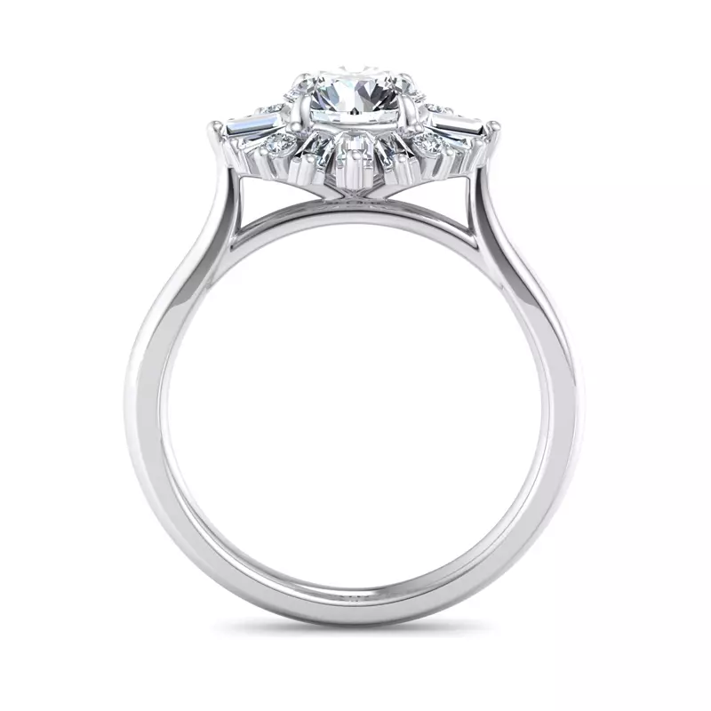 18K White Gold Orion Ballerina Halo Ring