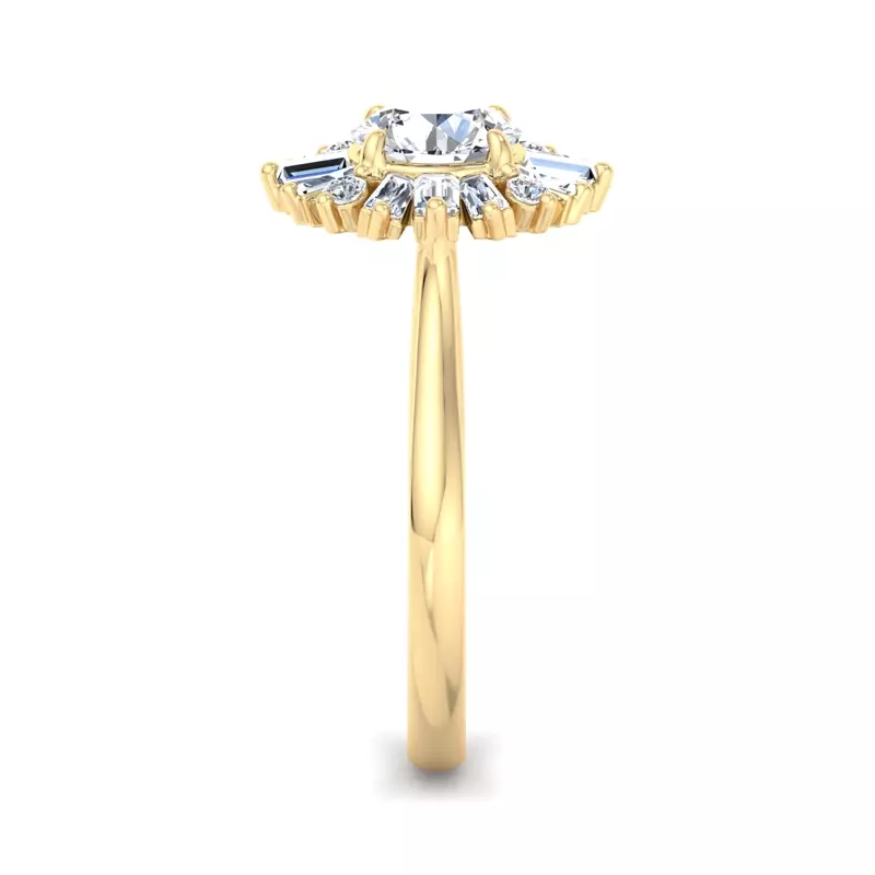 18K Yellow Gold Orion Ballerina Halo Ring